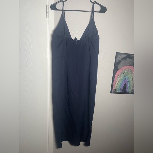 NWT PrettyLittleThing Navy V Bar Binded Midi Dress - Picture 4 of 6
